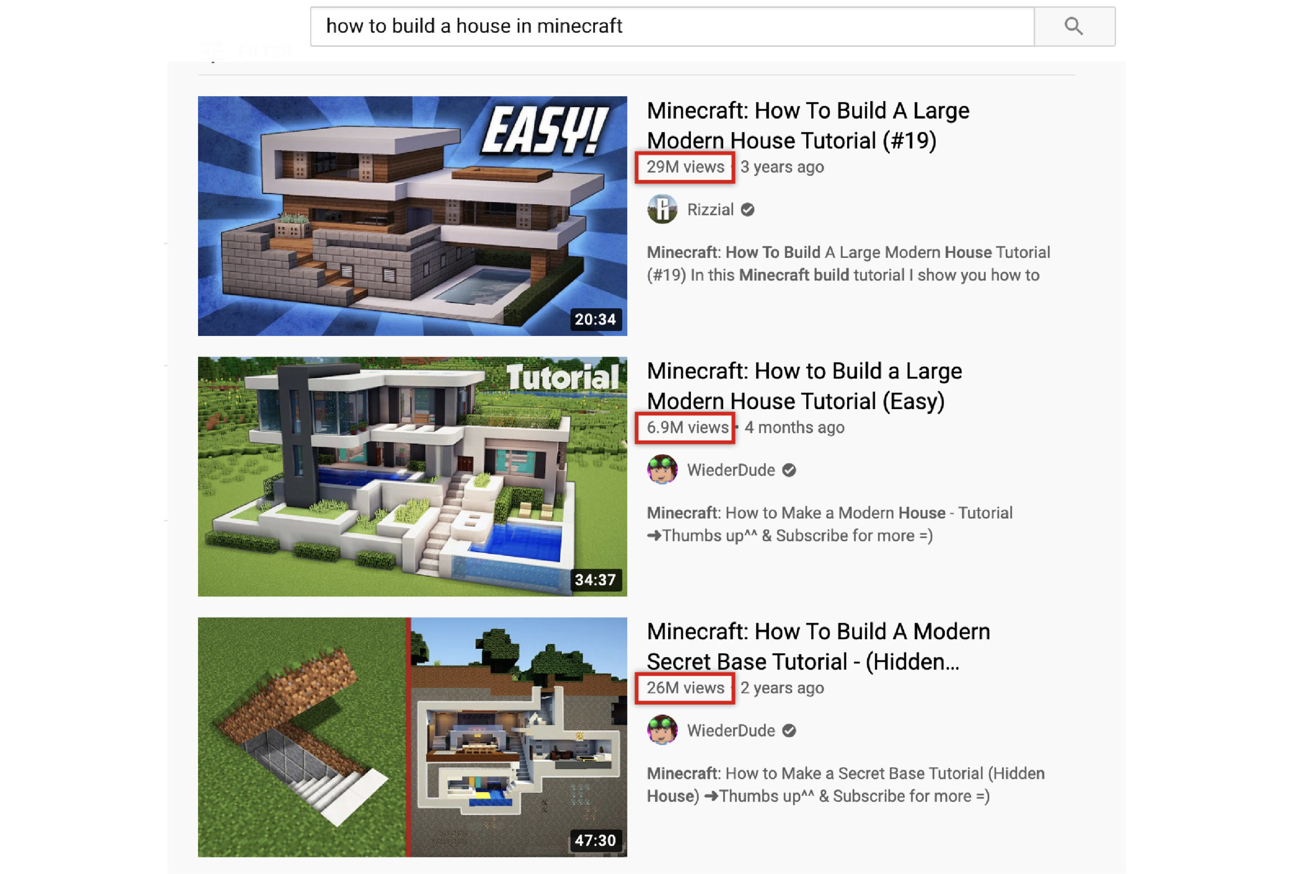 minecraft tutorials youtube