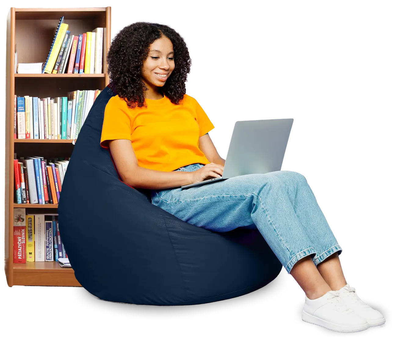 Relaxed laptop reading
